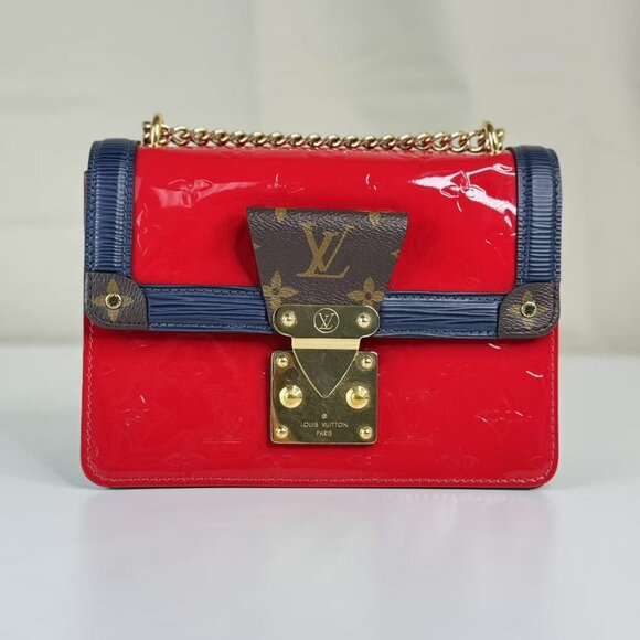 Louis Vuitton Red Wynwood Handbag Monogram Vernis with Monogram Canvas - Picture 1 of 8